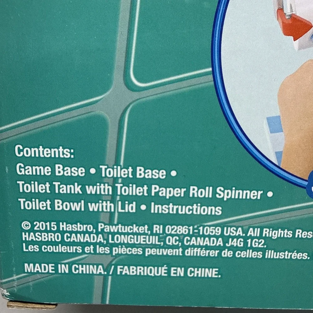 Hasbro Gaming Toilet Trouble Game C0447 Water Spraying Family Fun Fast Ship NEW